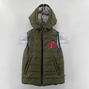 🎁5/$25 LIEF Fashion Vest Boys Size 7 My Super jacket Insulated  Removable Hood